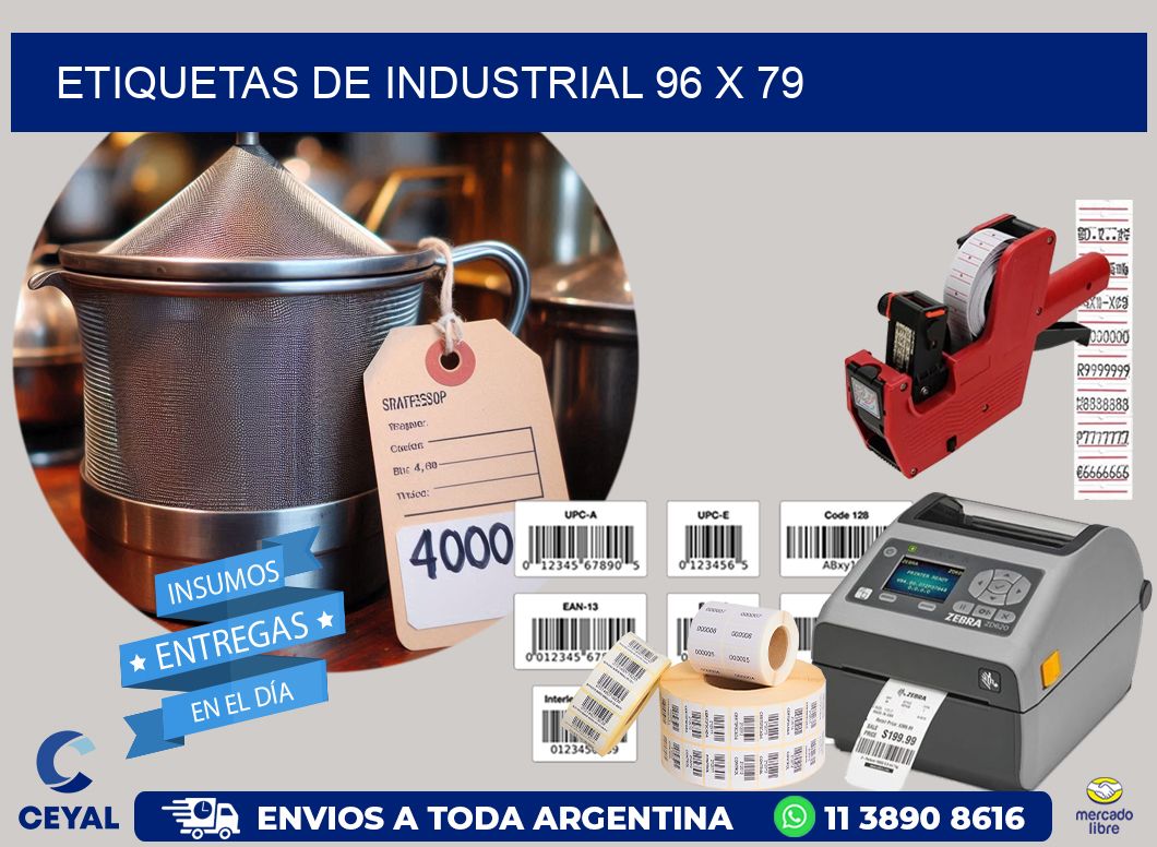 etiquetas de industrial 96 x 79