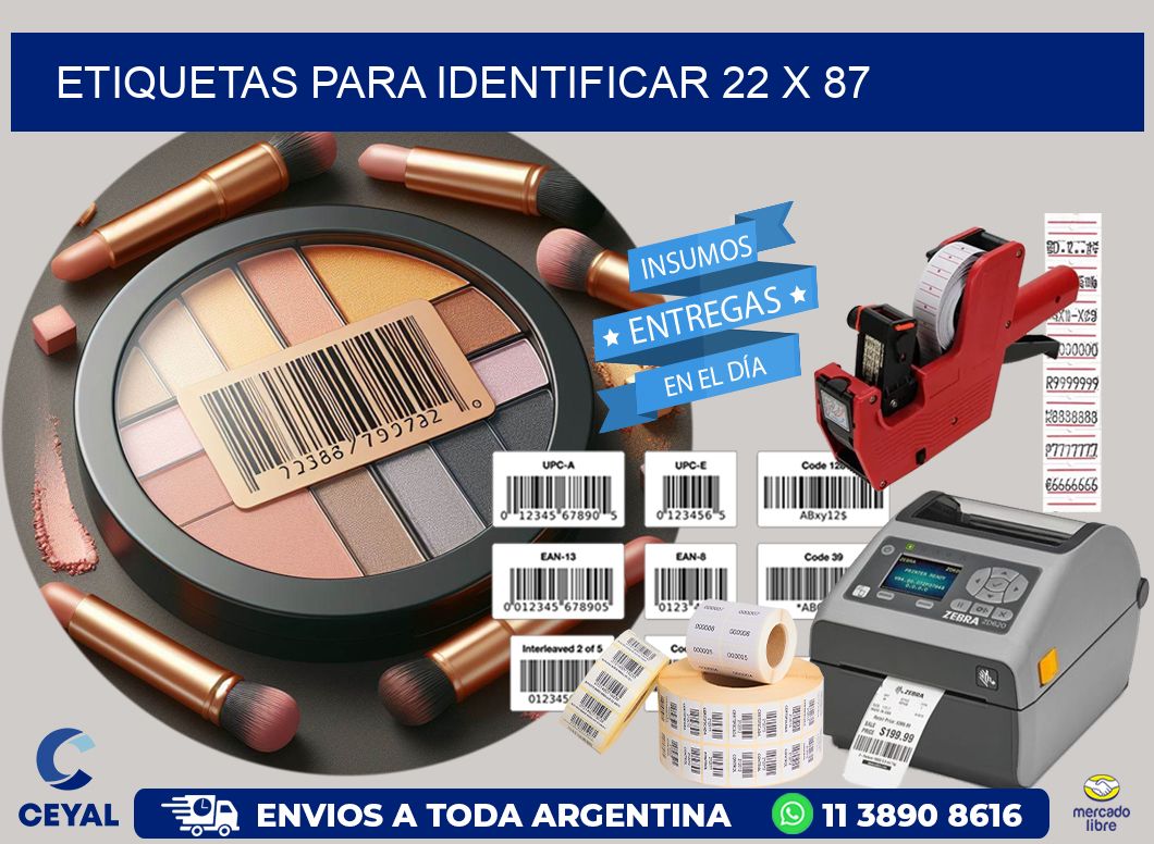 etiquetas para identificar 22 x 87