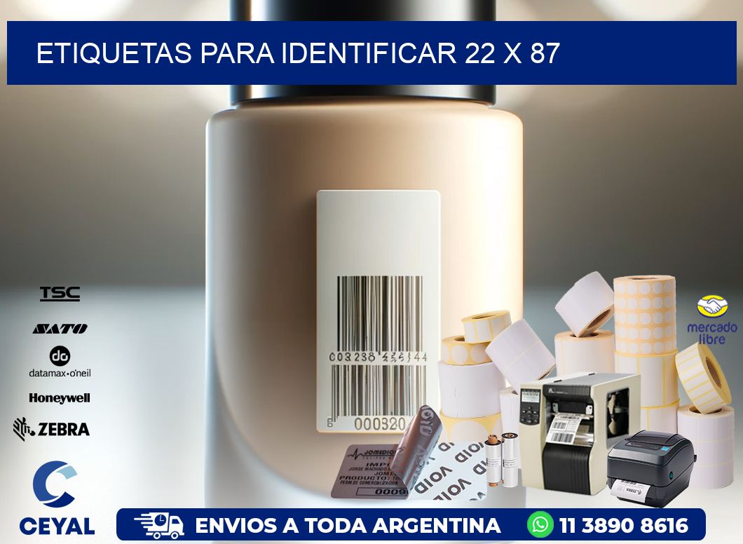 etiquetas para identificar 22 x 87