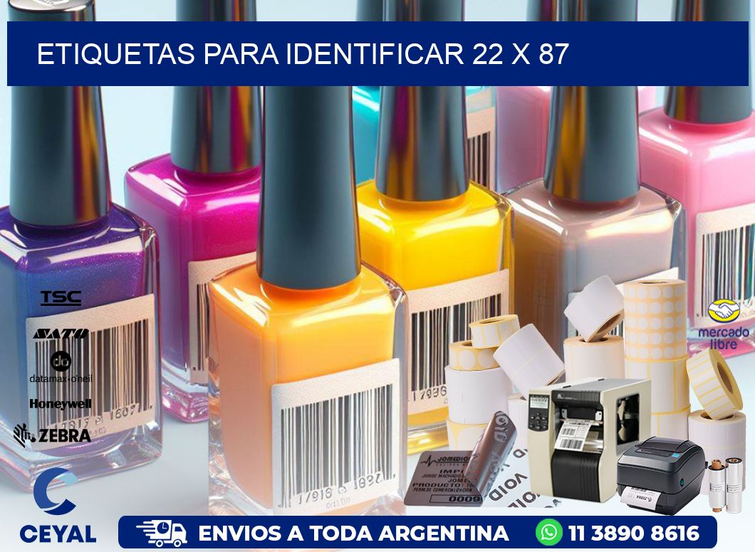 etiquetas para identificar 22 x 87