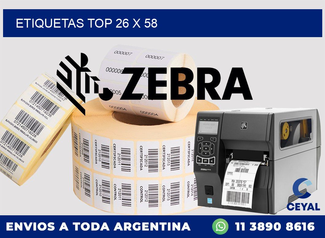 etiquetas top 26 x 58