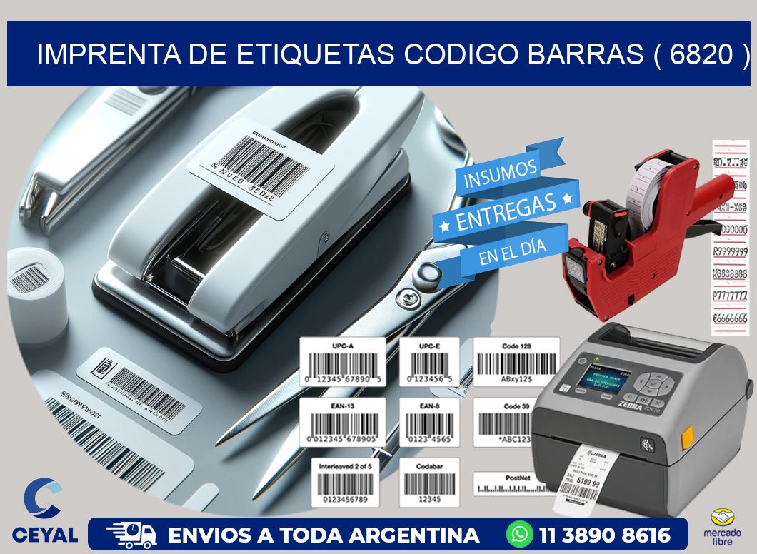 imprenta de etiquetas codigo barras ( 6820 )