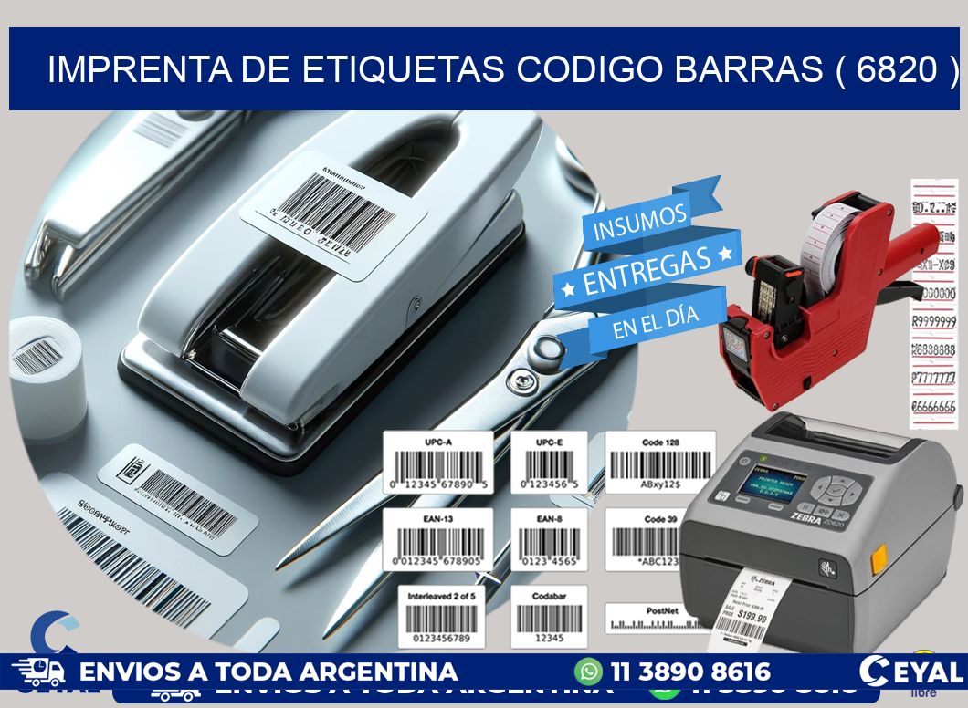 imprenta de etiquetas codigo barras ( 6820 )