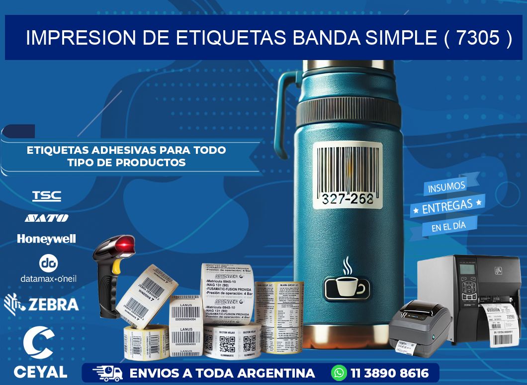 impresion de etiquetas banda simple ( 7305 )