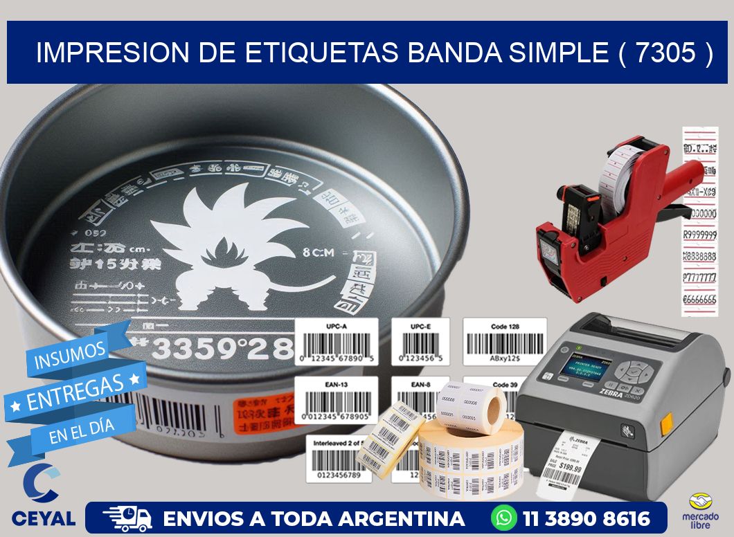 impresion de etiquetas banda simple ( 7305 )