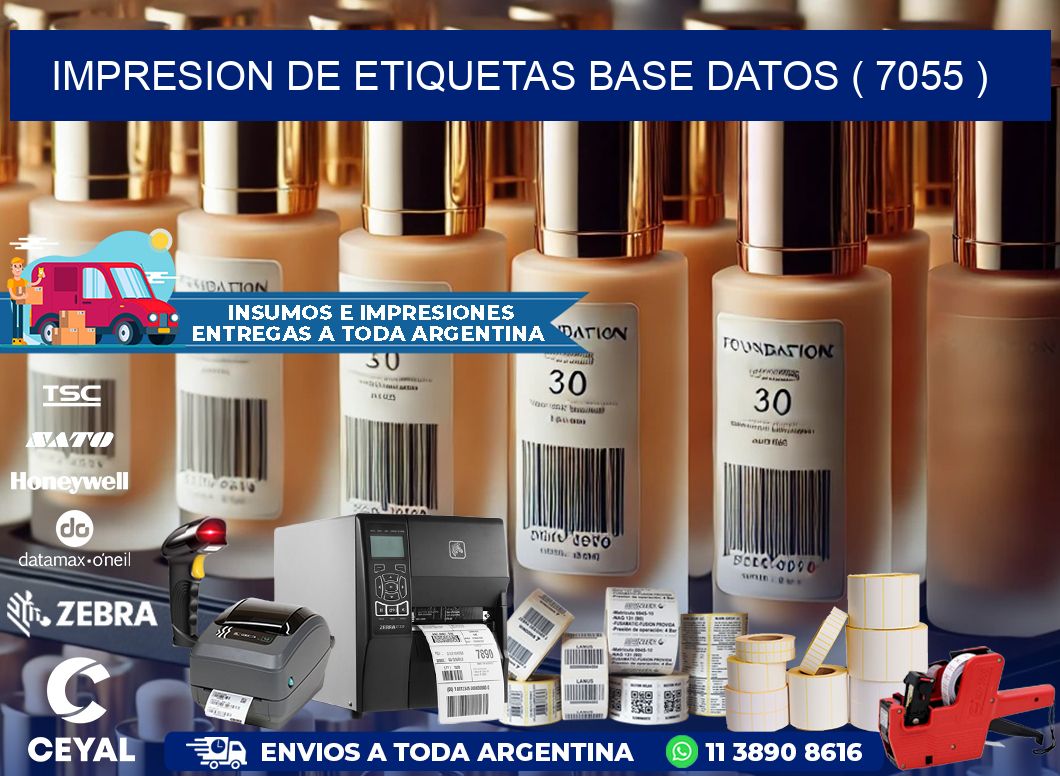 impresion de etiquetas base datos ( 7055 )