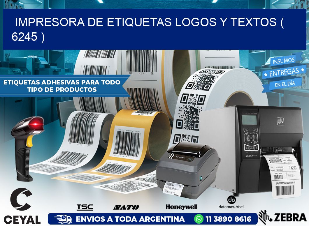 impresora de etiquetas logos y textos ( 6245 )