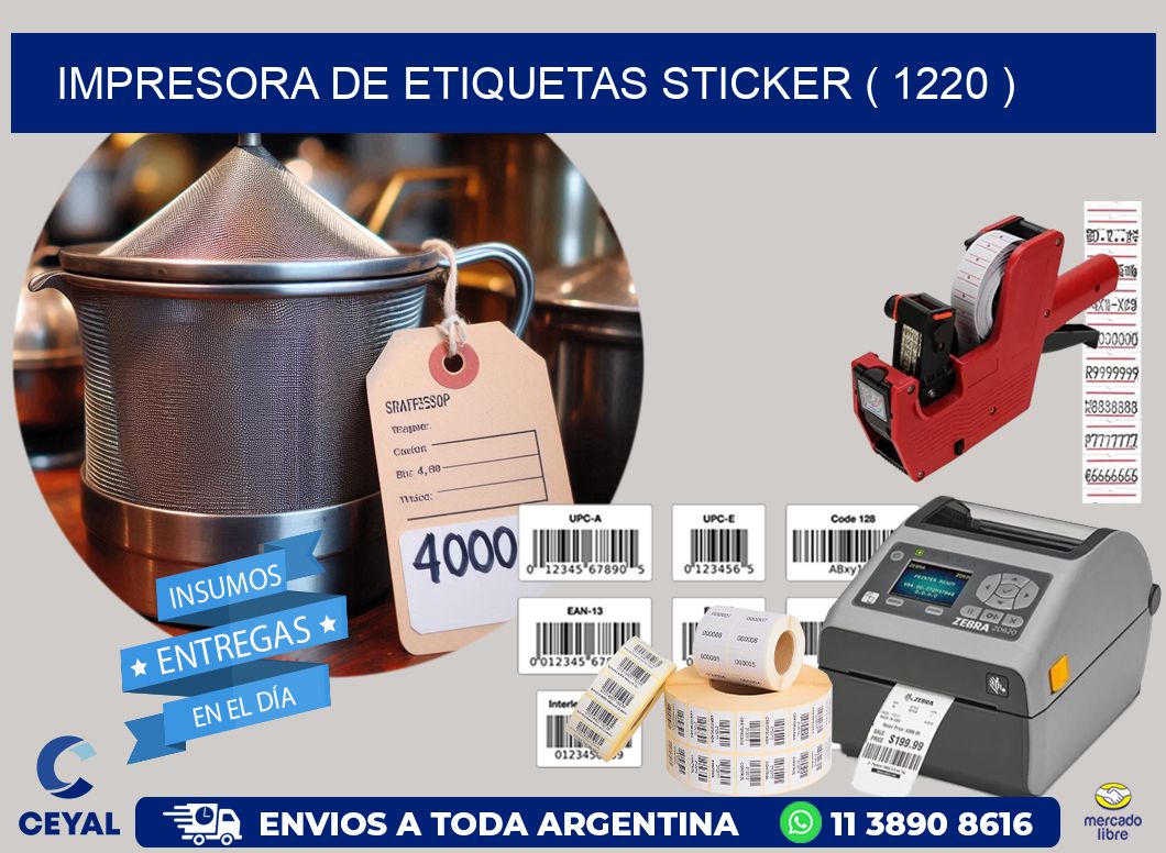 impresora de etiquetas sticker ( 1220 )