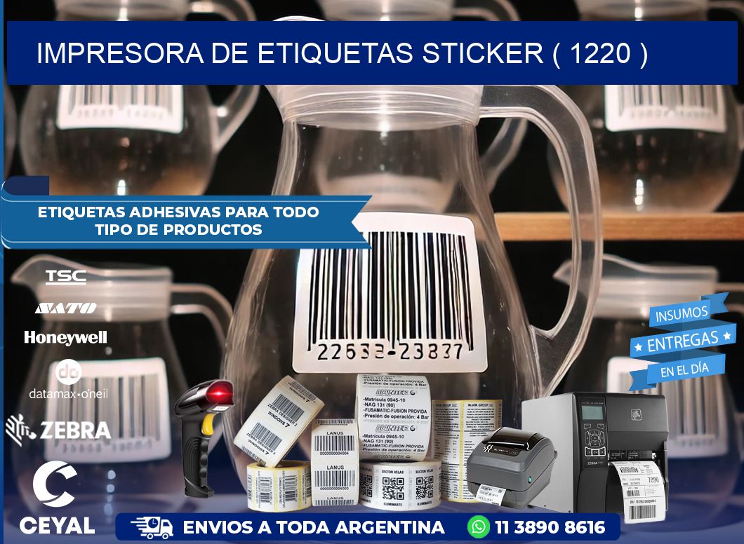 impresora de etiquetas sticker ( 1220 )