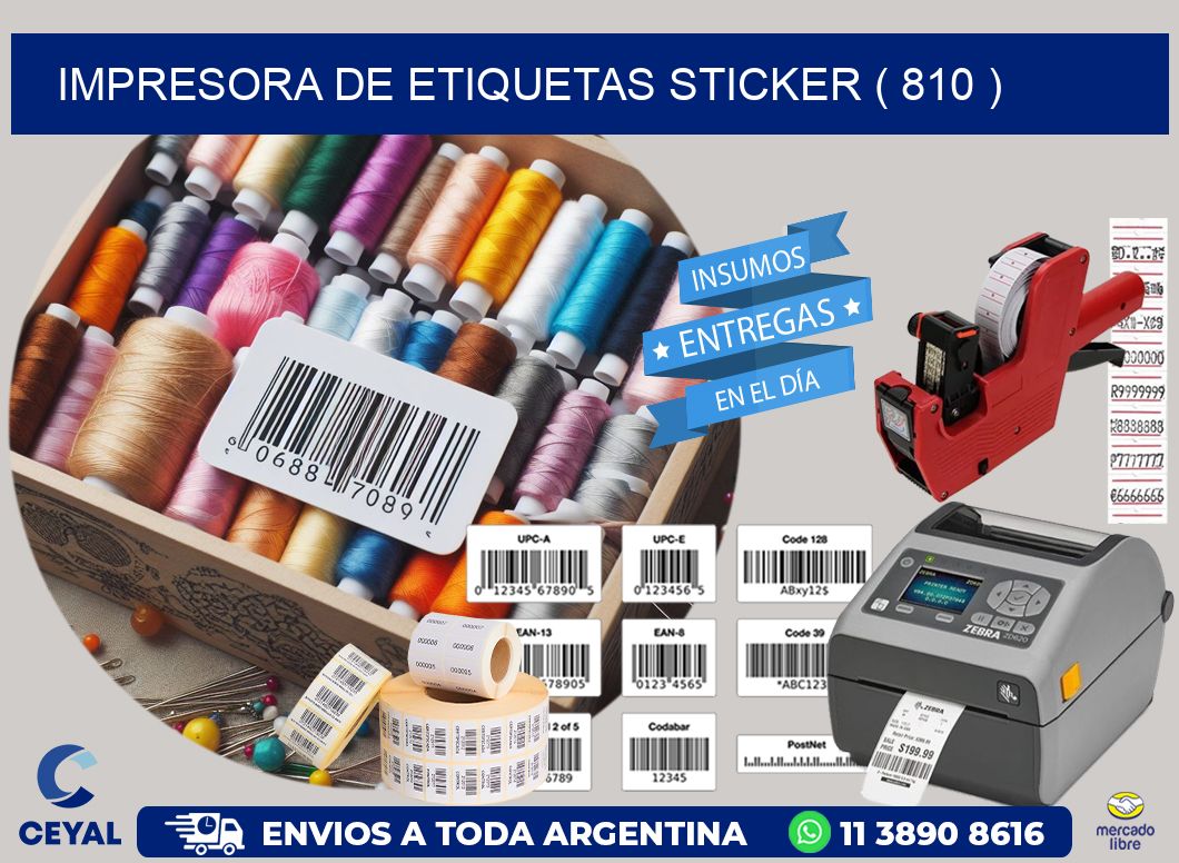 impresora de etiquetas sticker ( 810 )