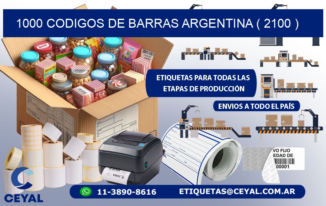 1000 codigos de barras argentina ( 2100 )