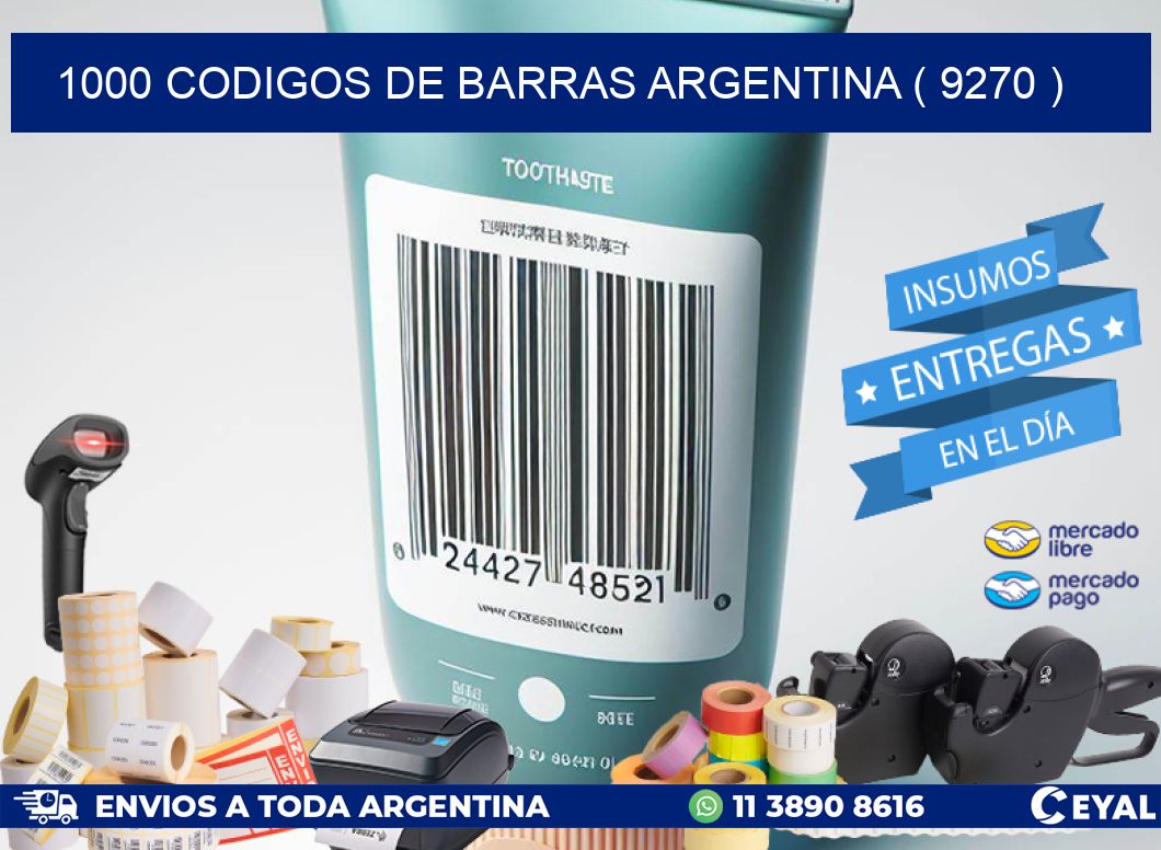 1000 codigos de barras argentina ( 9270 )