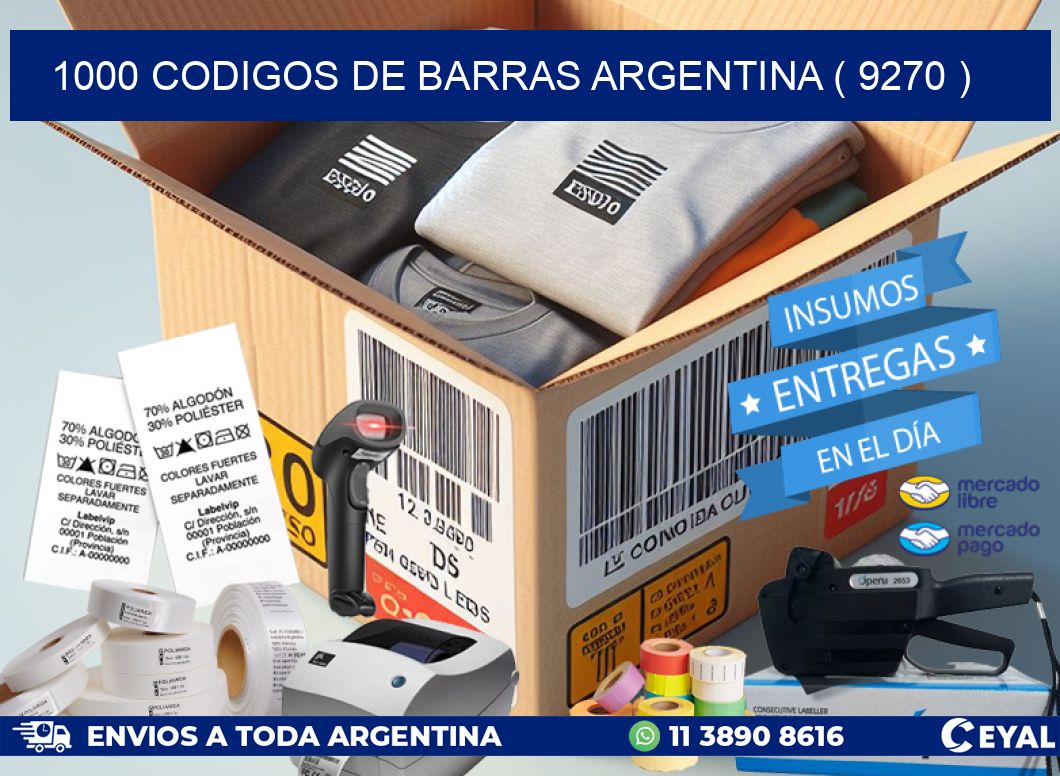 1000 codigos de barras argentina ( 9270 )