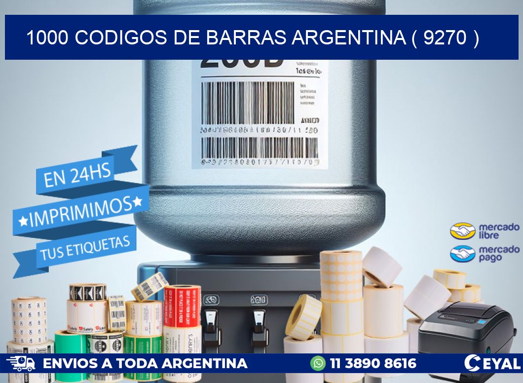 1000 codigos de barras argentina ( 9270 )