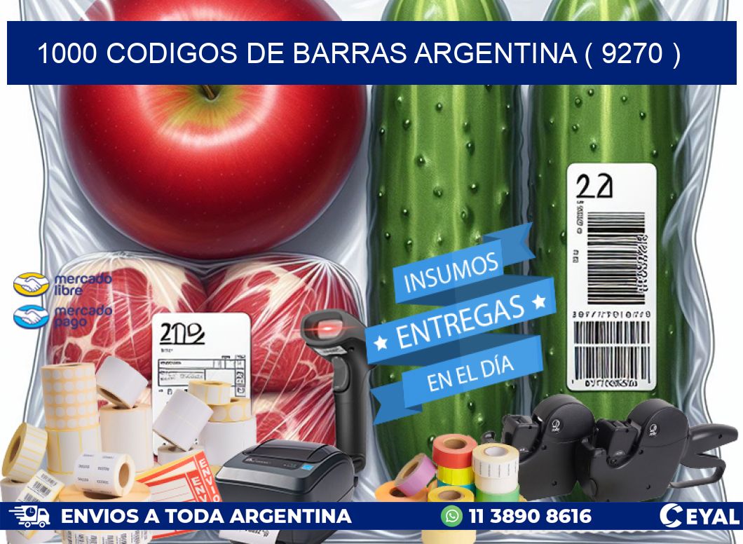 1000 codigos de barras argentina ( 9270 )