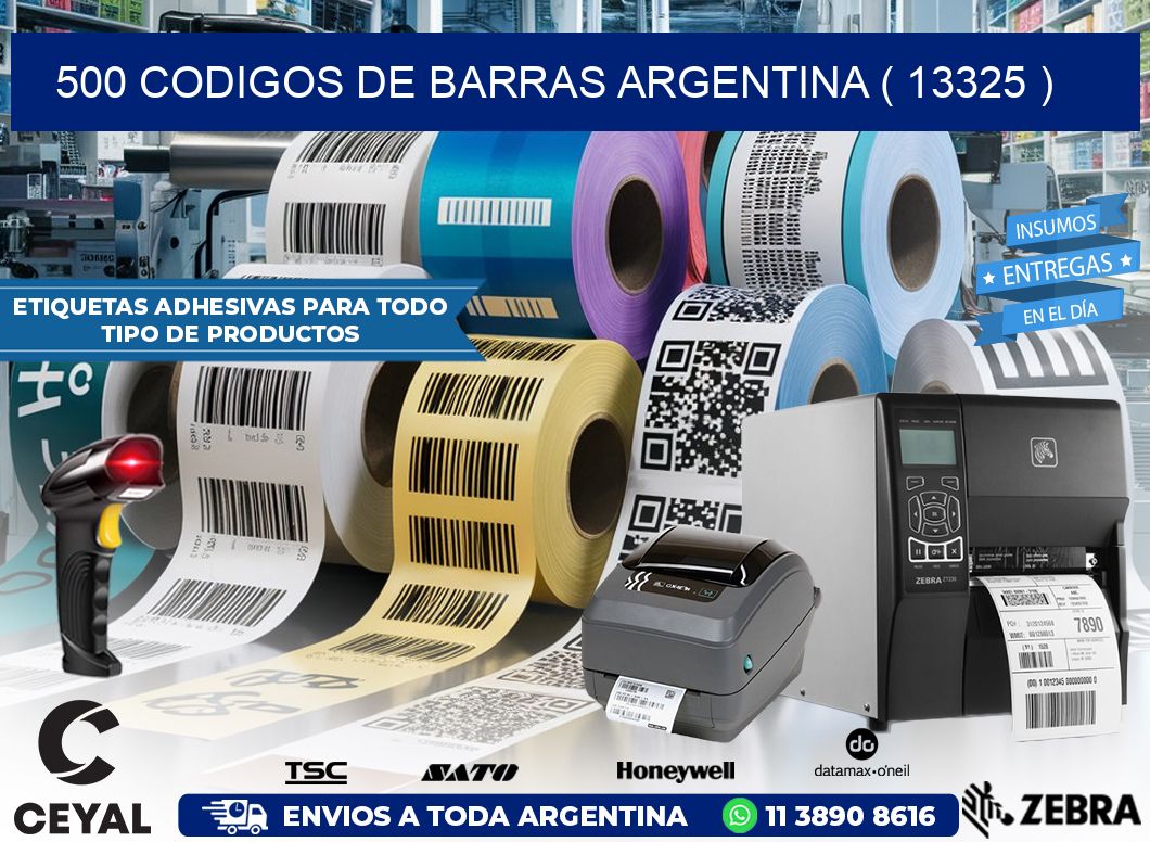 500 codigos de barras argentina ( 13325 )