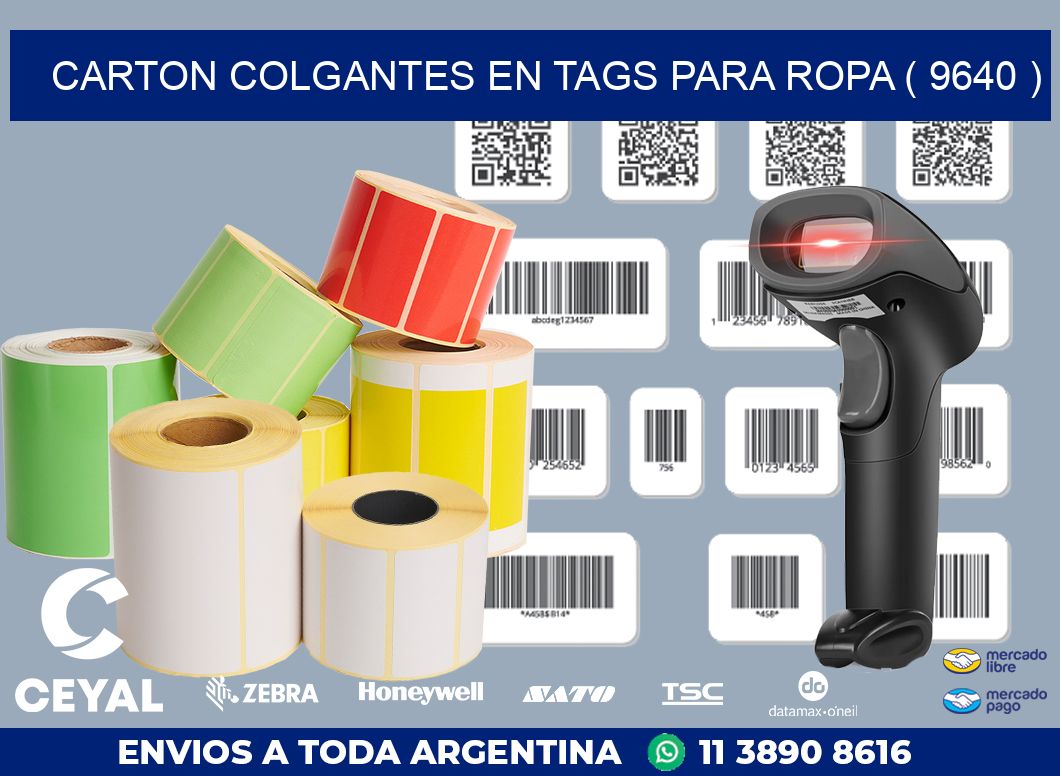 CARTON COLGANTES EN TAGS PARA ROPA ( 9640 )