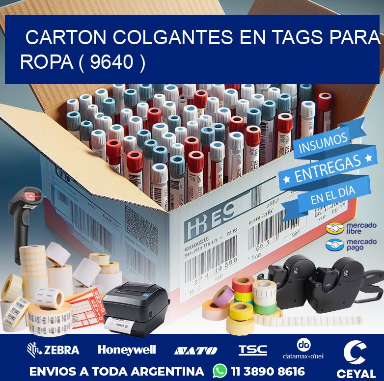 CARTON COLGANTES EN TAGS PARA ROPA ( 9640 )