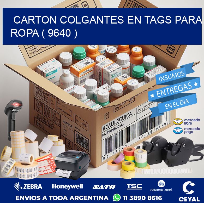 CARTON COLGANTES EN TAGS PARA ROPA ( 9640 )