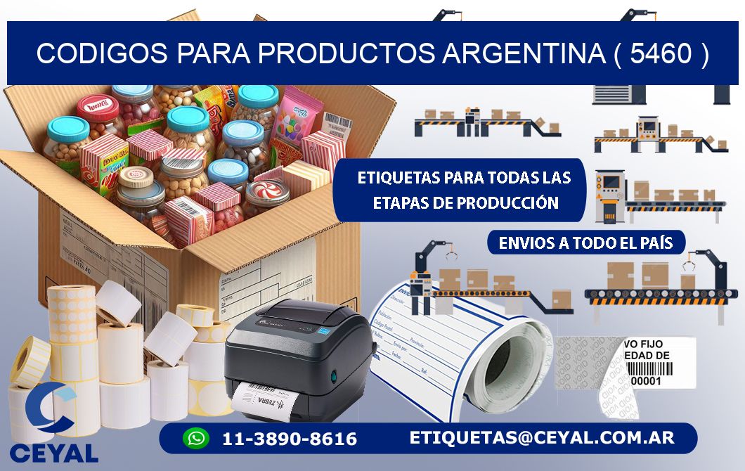 CODIGOS PARA PRODUCTOS ARGENTINA ( 5460 )