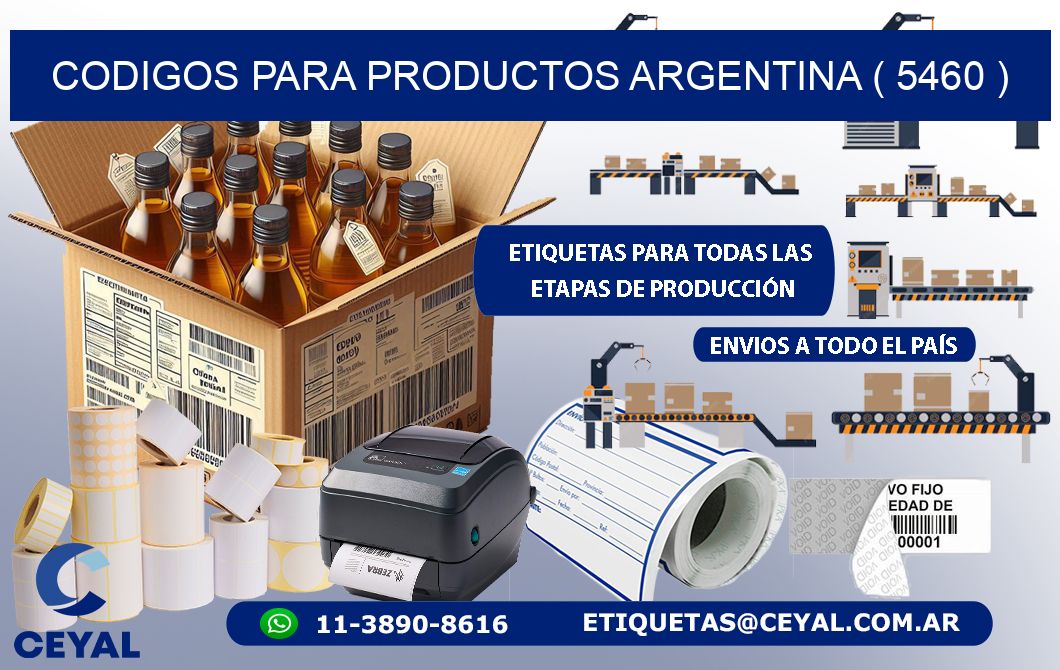 CODIGOS PARA PRODUCTOS ARGENTINA ( 5460 )