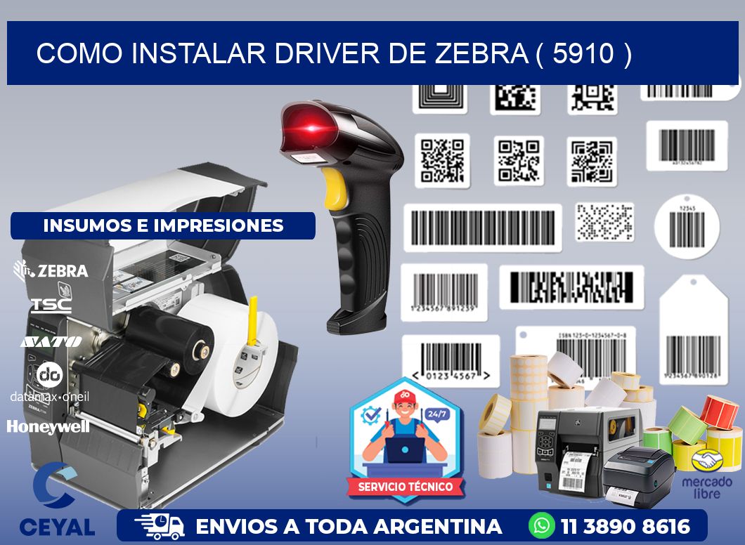 COMO INSTALAR DRIVER DE ZEBRA ( 5910 )