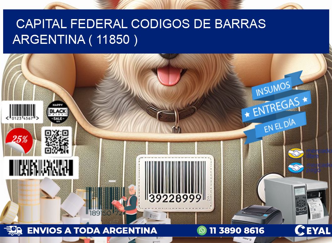 Capital federal codigos de barras argentina ( 11850 )