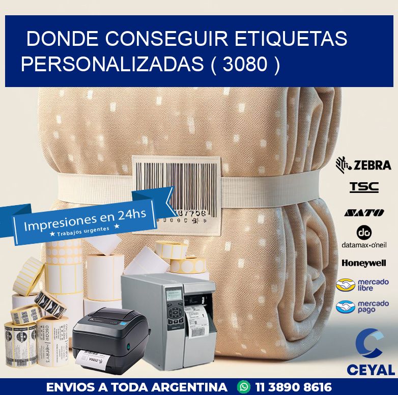 DONDE CONSEGUIR ETIQUETAS PERSONALIZADAS ( 3080 )