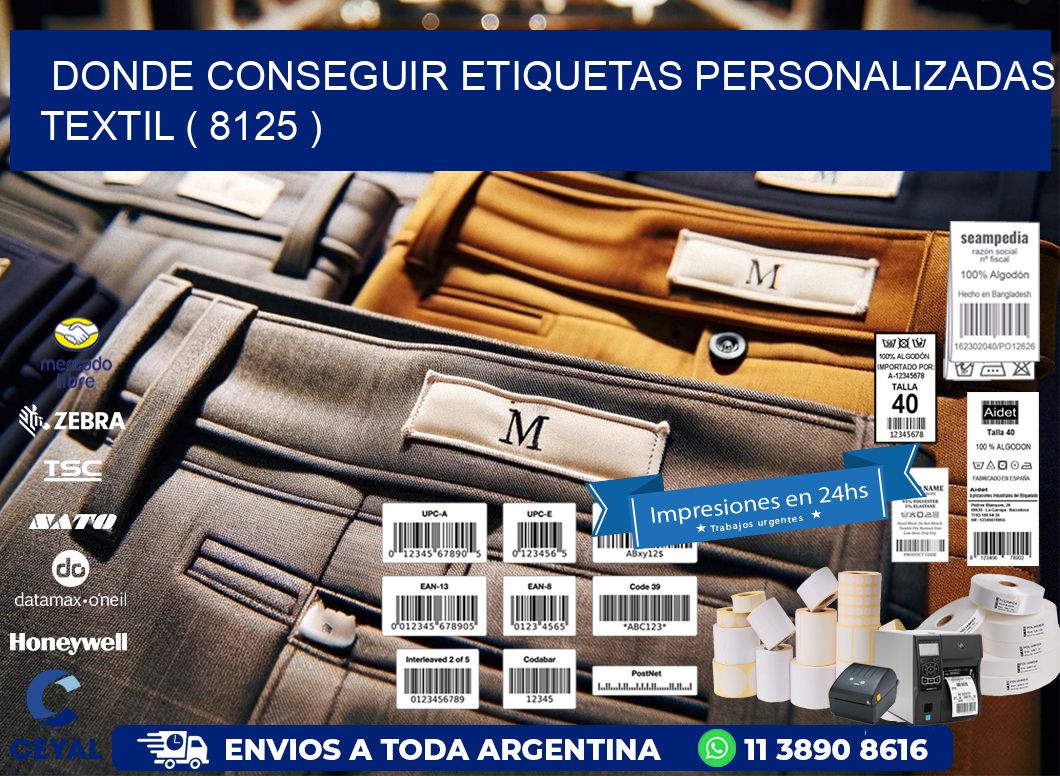 DONDE CONSEGUIR ETIQUETAS PERSONALIZADAS TEXTIL ( 8125 )