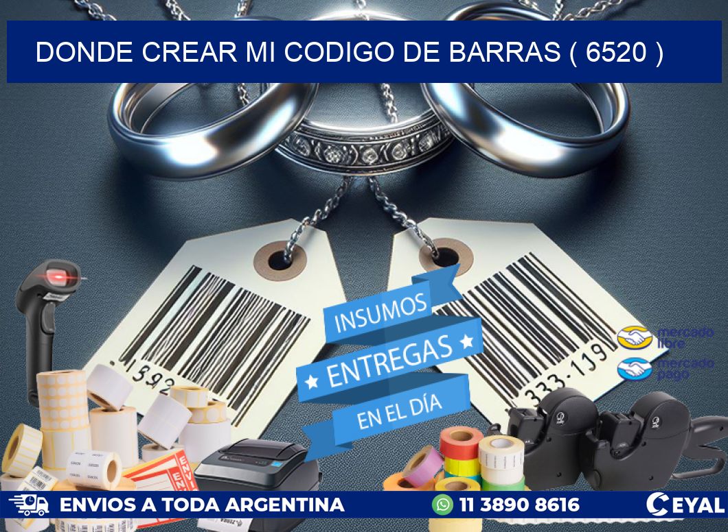 DONDE CREAR MI CODIGO DE BARRAS ( 6520 )