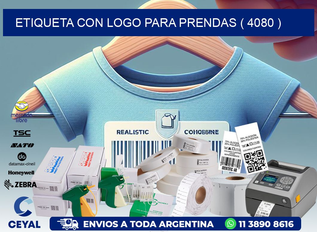 ETIQUETA CON LOGO PARA PRENDAS ( 4080 )