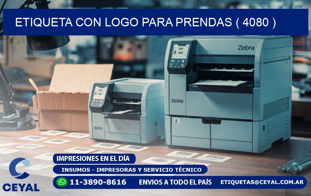 ETIQUETA CON LOGO PARA PRENDAS ( 4080 )