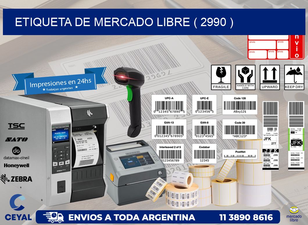 ETIQUETA DE MERCADO LIBRE ( 2990 )