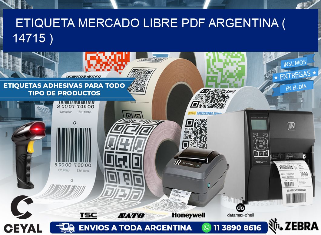 ETIQUETA MERCADO LIBRE PDF ARGENTINA ( 14715 )