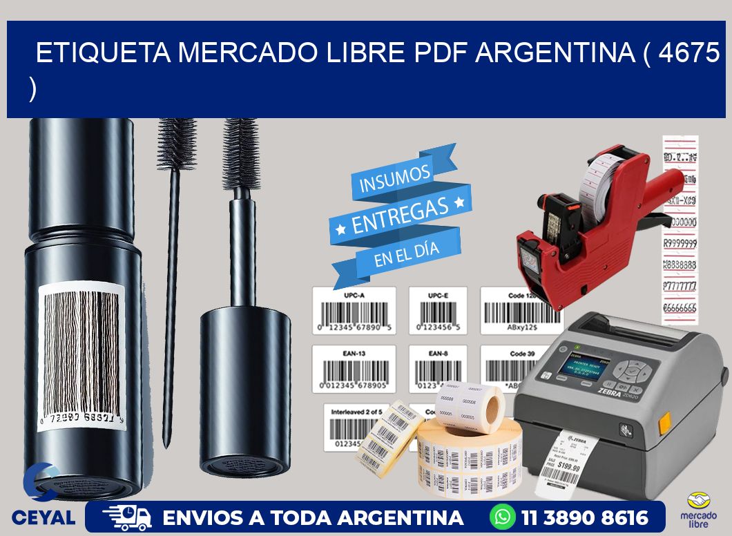 ETIQUETA MERCADO LIBRE PDF ARGENTINA ( 4675 )