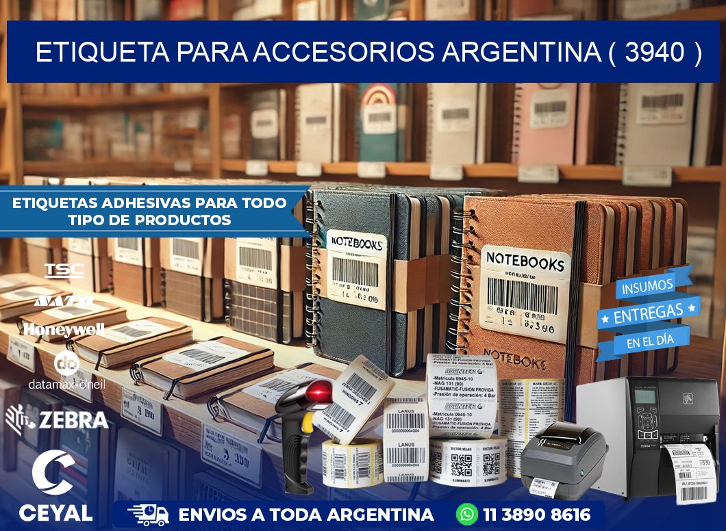 ETIQUETA PARA ACCESORIOS ARGENTINA ( 3940 )