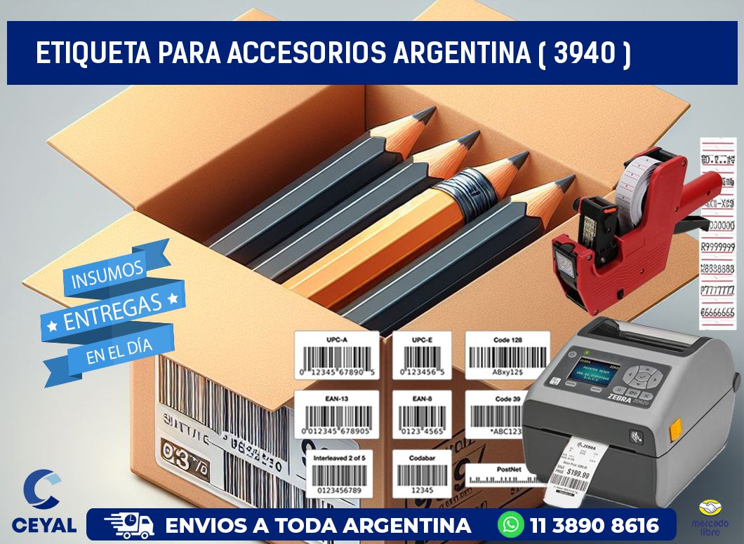 ETIQUETA PARA ACCESORIOS ARGENTINA ( 3940 )