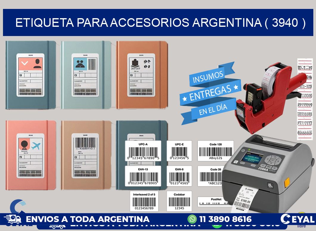 ETIQUETA PARA ACCESORIOS ARGENTINA ( 3940 )