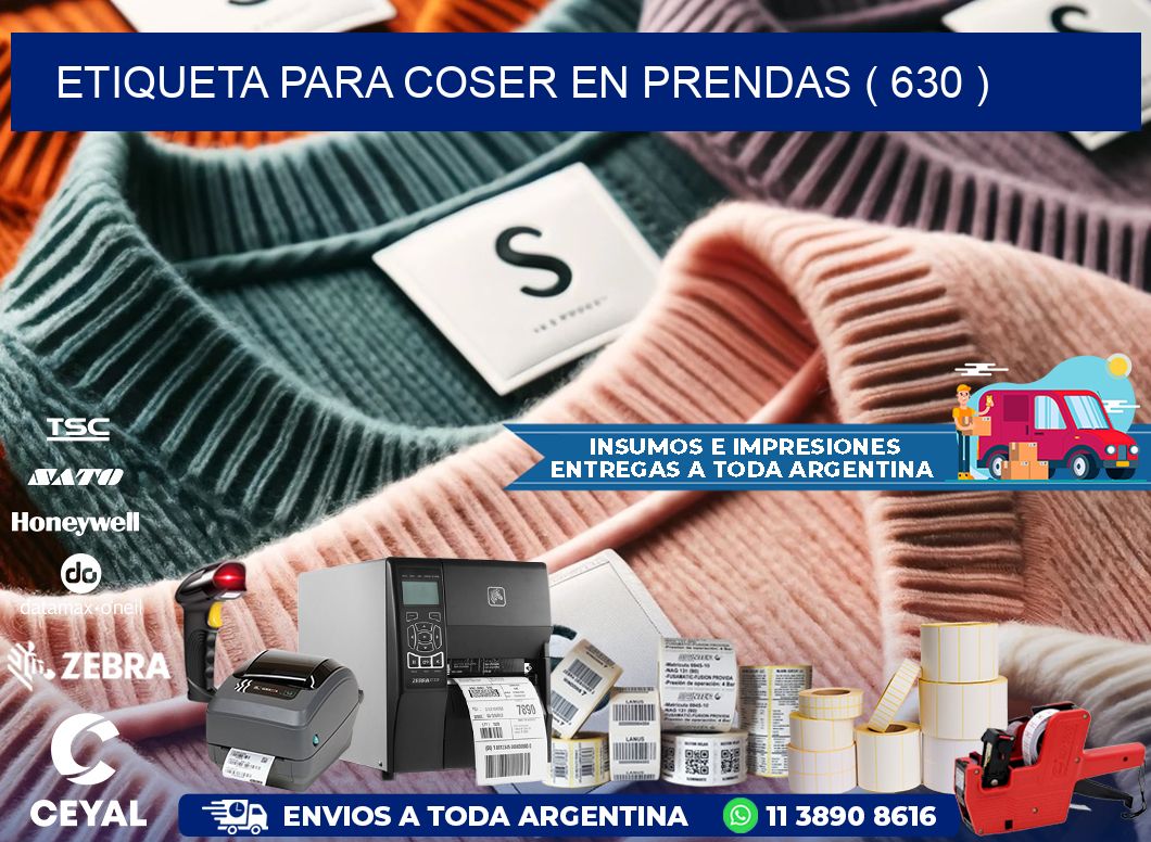 ETIQUETA PARA COSER EN PRENDAS ( 630 )