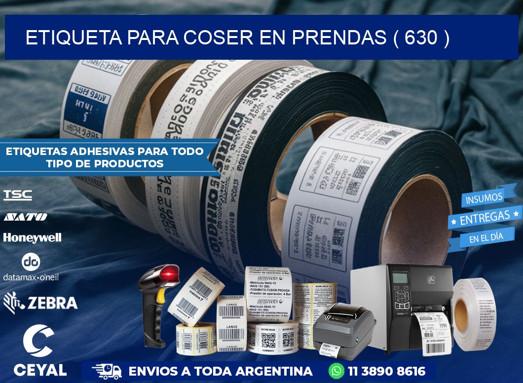 ETIQUETA PARA COSER EN PRENDAS ( 630 )