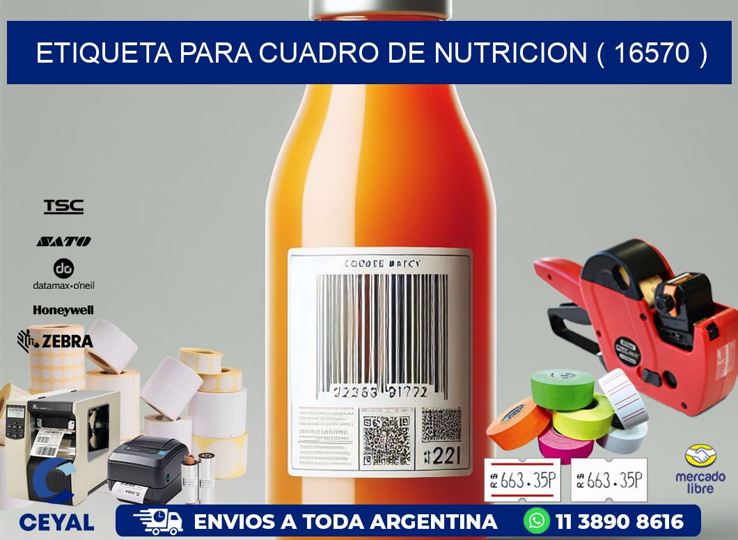 ETIQUETA PARA CUADRO DE NUTRICION ( 16570 )