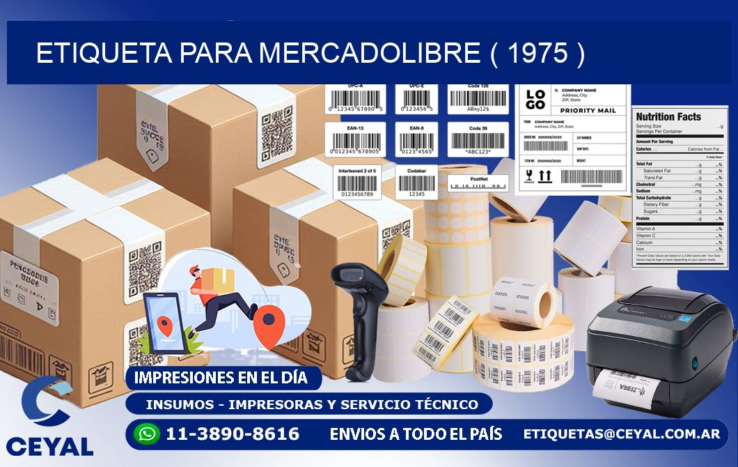 ETIQUETA PARA MERCADOLIBRE ( 1975 )