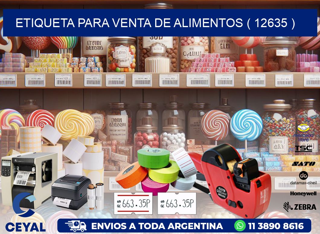 ETIQUETA PARA VENTA DE ALIMENTOS ( 12635 )