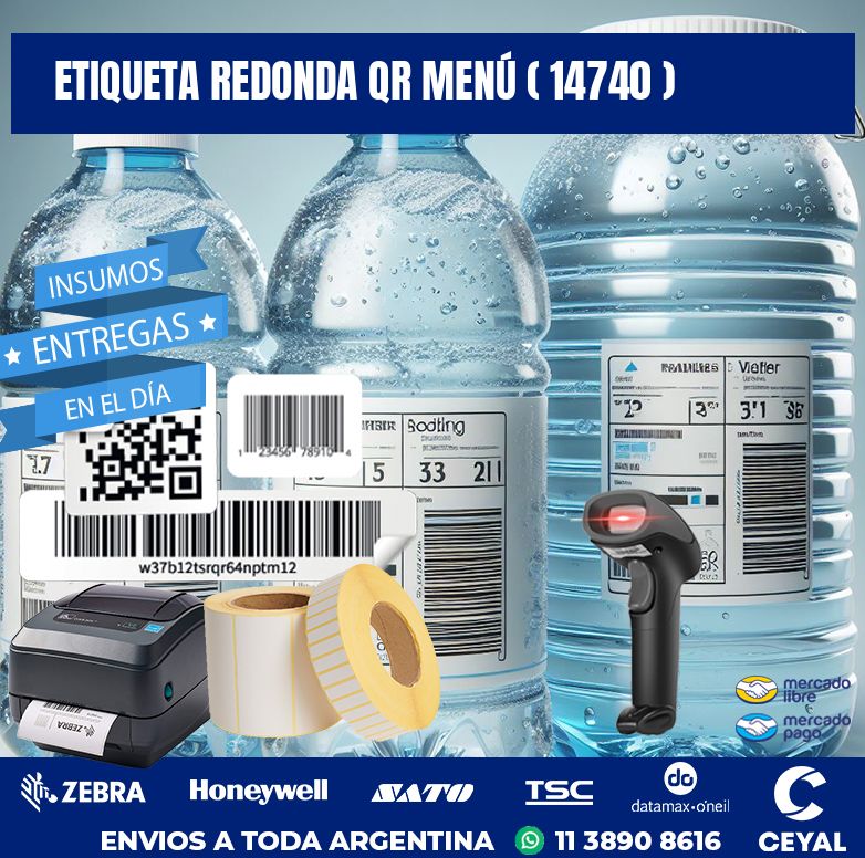 ETIQUETA REDONDA QR MENÚ ( 14740 )