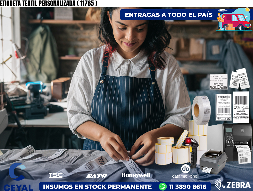 ETIQUETA TEXTIL PERSONALIZADA ( 11765 )