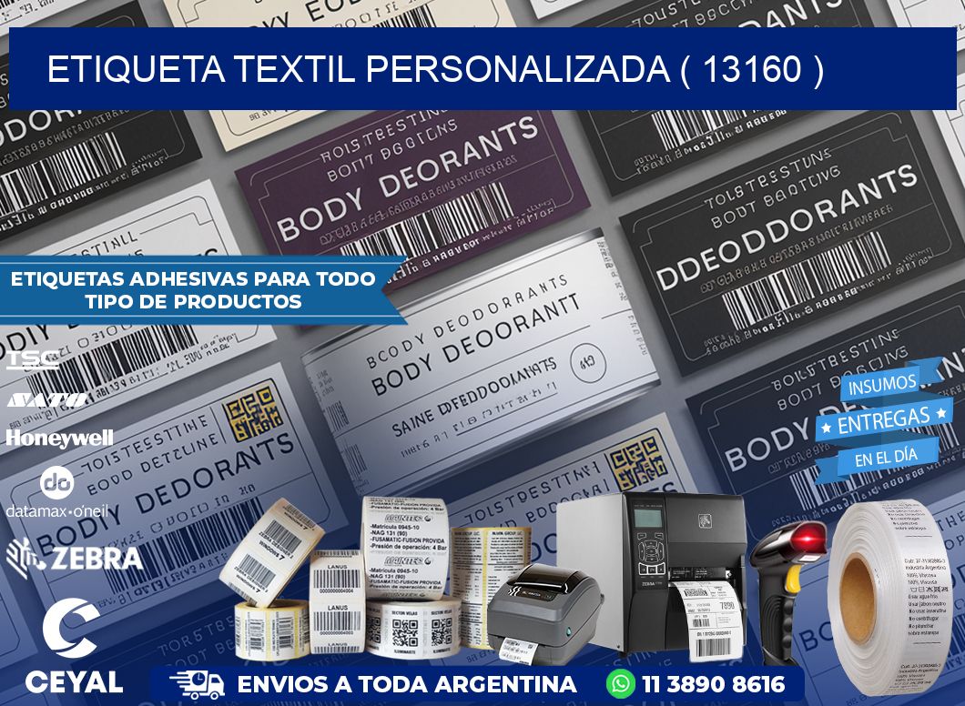 ETIQUETA TEXTIL PERSONALIZADA ( 13160 )