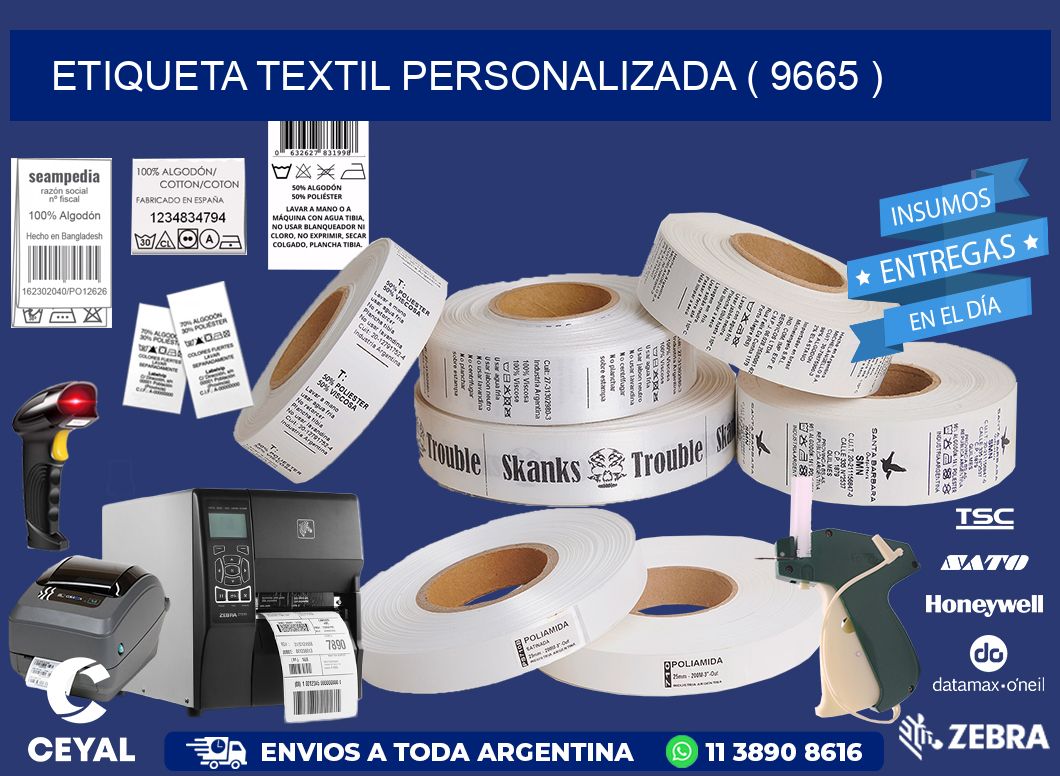 ETIQUETA TEXTIL PERSONALIZADA ( 9665 )