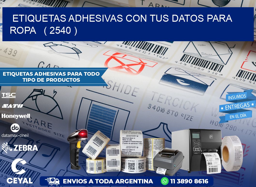 ETIQUETAS ADHESIVAS CON TUS DATOS PARA ROPA   ( 2540 )