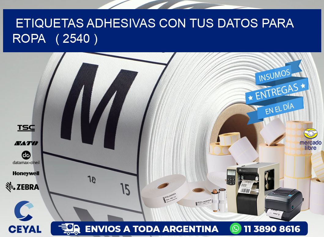 ETIQUETAS ADHESIVAS CON TUS DATOS PARA ROPA   ( 2540 )