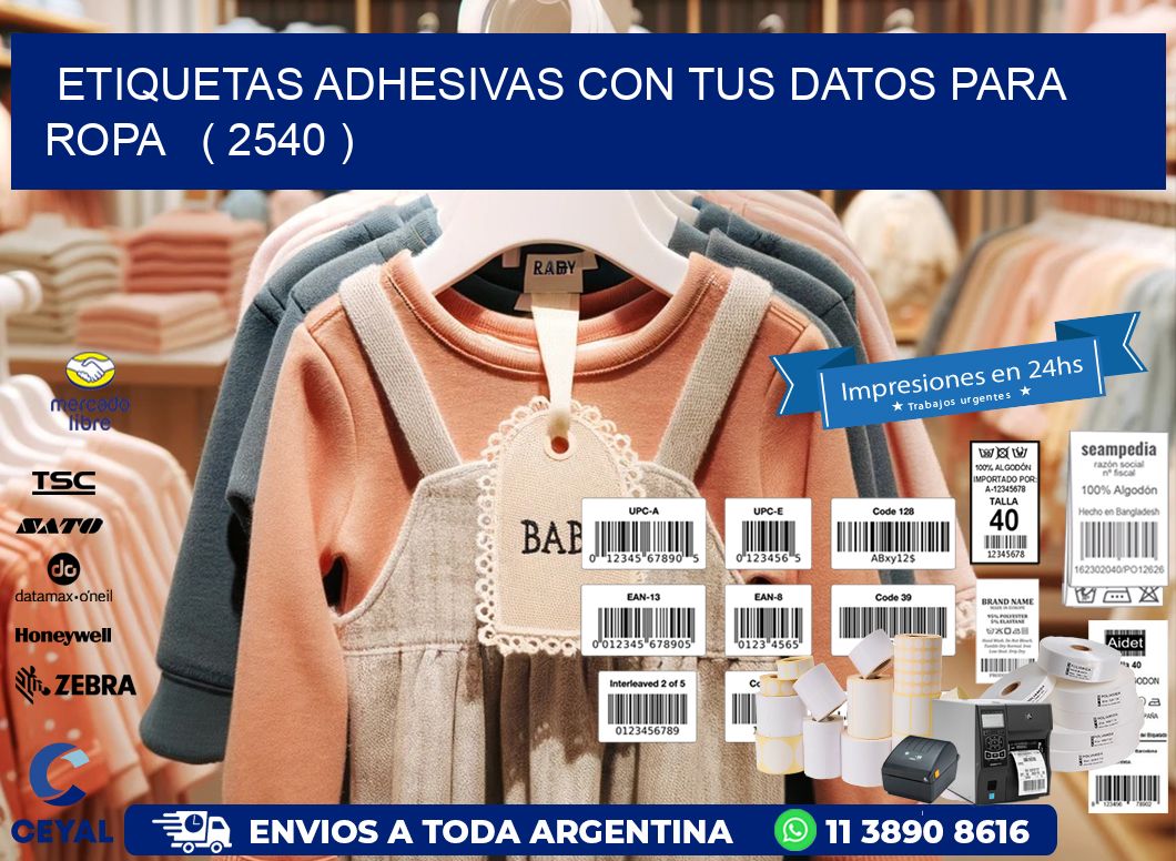 ETIQUETAS ADHESIVAS CON TUS DATOS PARA ROPA   ( 2540 )